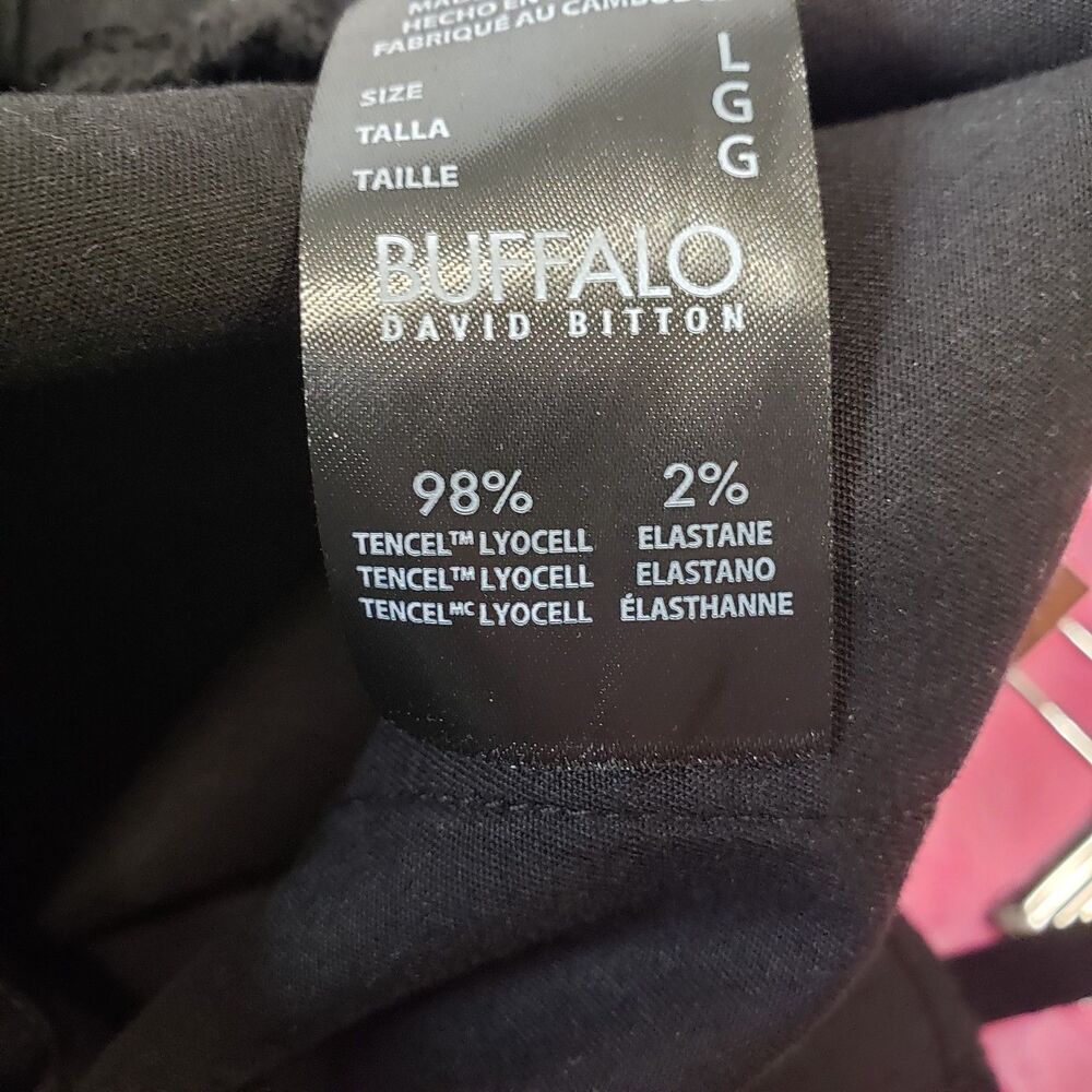 Buffalo David Bitton Black Tencel Loose Jogger Pants womens size L large - Picture 7 of 8